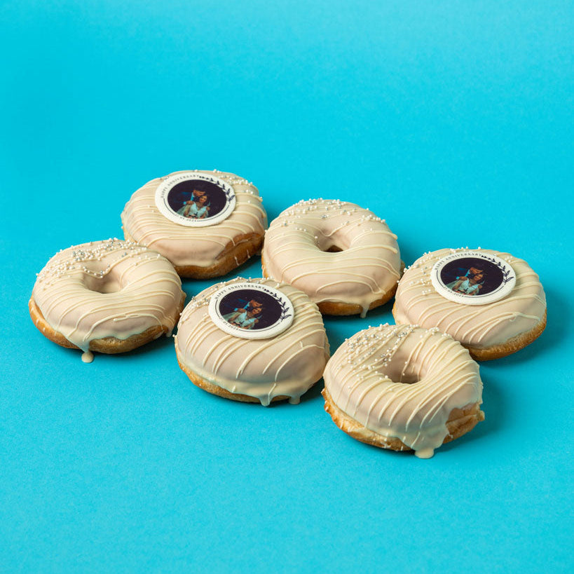 Hochzeit Donut Geschenkbox mit persönlichem Foto