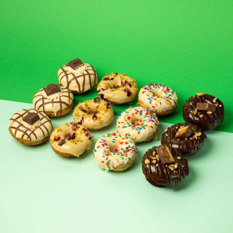 "Choccy Squad" glutenfreie Mini Kuchen-Donut Geschenkbox