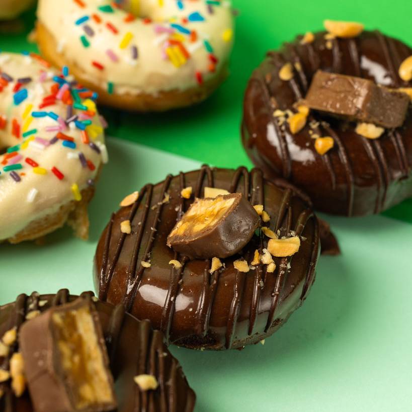 "Choccy Squad" glutenfreie Mini Kuchen-Donut Geschenkbox