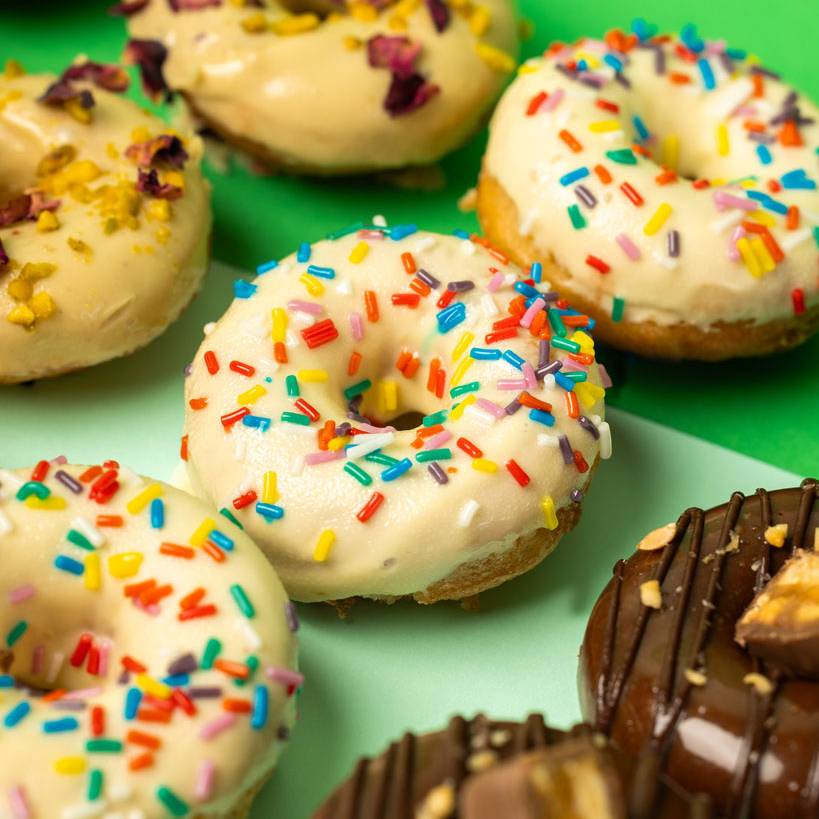 "Choccy Squad" glutenfreie Mini Kuchen-Donut Geschenkbox
